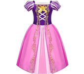 2025 Princess Rapunzel Costume Play Party Birthday Fantasy Cute Fairy Tale Carnival Apparel Girl Cartoon Tangled Inpired Dress
