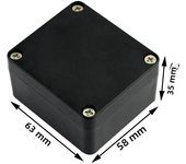 Black Box Outdoor Waterproof Case Plastic Box Electronic Project Case Instrument Waterproof Junction Box Housing