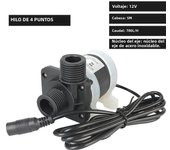 Brushless Solar Motor Water Pump Water Heater Shower Floor Heating Booster Pump DC 12V 24V IP68 US Plug Silent 4 Points Threaded