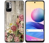 Tumundosmartphone Funda Gel Tpu para Xiaomi Redmi Note 10 5G / POCO M3 PRO 5G diseño Madera 08 Dibujos
