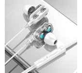 VAORLO 4D Dual Drive Hifi Heavy Bass Music Wired Earphones Stereo In-Ear 3.5MM AUX With Mic Earbuds Sports Music Gaming Headsets