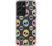 Tumundosmartphone Funda Silicona Antigolpes para Samsung Galaxy S21 Ultra 5G diseño Catrina Dibujos