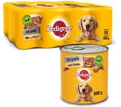 Pedigree - Comida Húmeda para Perros Sabor Pollo en paté (Pack de 12 latas x 800g)