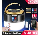 LED solar recargable interior de emergencia-a distancia Luz de La Tienda, Banco de Energía, 3 Modos de Luz (Azul)