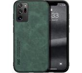 Luxury Leather Case For Samsung Galaxy Note20 Ultea Note10 9 8 Cover With Metal Plate Support Car Hold For Galaxy S10 S9 S8 Plus