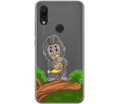 Tumundosmartphone Funda Gel Transparente para Xiaomi Redmi 7 diseño Mono Dibujos