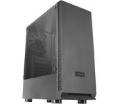 MARS GAMING MCN2 Caja PC Gaming ATX Ventana Lateral Completa Rejilla Delantera Diseño Cámara Dual Ventilador Trasero 12cm Negro Negro