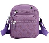 Bolso bandolera de Lona type Momia para Mujer, ideal para ir de Bolsas o de viajes, Morado.