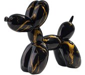 Balloon Dog Ornament, Balloon Dog Sculpture, Dog Ornaments For All Types Of Homes, Resin, 21 * 8.6 * 17cm (Black Gold)
