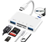 Type C Adapter TF SD Memory Card Reader 6 in 1 USB C Card Adapter For Macbook Huawei Samsung Xiaomi OTG Writer Compact Flash