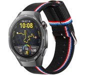 Correa de nylon para Huawei Watch GT 5 - 46mm / GT 5 - 46mm / GT 4 - 46mm / Amazfit GTR 4 / Bip 5 / Garmin Vivoactive 4, Colores Bandera de Francia Ancho 22mm