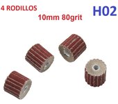 Disco de aleta de lijado para Dremel, accesorios para amoladora abrasiva rotativa para herramientas Dremel Bandas Lija grano 80 grs + Mandril molienda rueda cepillo arena, DESDE ESPAÑA MARKETPLACEXT H02
