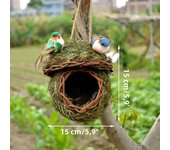 17styles Birds Nest Natural Egg Cage Bird House Outdoor Decoration Woven Hanging Small Animal Nest House Pet Bedroom Courtyard