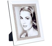 Portafoto de Cristal Blanco para Foto 15*20 con Brillantes - Presume de Casa