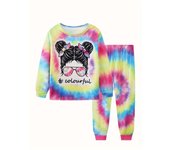 2pcs Boys Casual Crew Neck Animal Print Pajama Sets