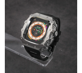 Luxury Modification Kit For Apple Watch Ultra 2 49mm 45mm 44mm Stainless Steel Case For IWatch 9 8 7 6 Crystal Button Sport Band