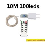 50M/100M LED String Lights Silver Wire Fairy Lights Garland For Outdoor Street New Year Christmas Tree Garden Party Decoration