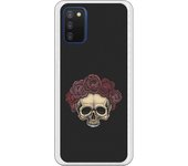 Funda compatible con Samsung Galaxy A03s - tatoo calavera mexicana dotwork