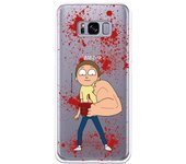 Funda original compatible con Samsung Galaxy S8 - Rick y Morty Blood - TPU TRANSPARENTE