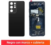 AMOLED S21 Ultra Screen with Frame for Samsung Galaxy S21 Ultra 5G G998B G998B/DS Lcd Display Touch Screen Digitizer Assembly
