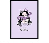 Nacnic Lámina Libera Al Kraken. Pósters Con Ilustraciones Artísticas De Cabezas De Mujer. Decoración De Interiores..