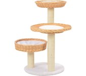Rascador para Gatos con Poste de Sisal Madera Natural de Salsa