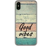 Tumundosmartphone Funda Gel Tpu para Iphone  X / Xs diseño Madera 01 Dibujos