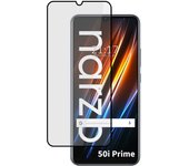 Protector Cristal Templado Completo 5D Full Glue Negro para Realme Narzo 50i Prime Vidrio