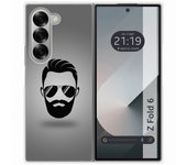 Tumundosmartphone Funda Carcasa Dura para Samsung Galaxy Z Fold 6 5G diseño Barba Dibujos