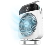 Climatizador de Sobremesa EnergySilence 600 DeskChill, 300 ml, Control Táctil, Digital, Oscilación y Temporizador - Cecotec