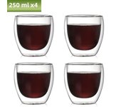 80ML Double Wall Glass Cup 2/12PCS Transparent Handmade Heat Resistant Tea Drink Whisky Wine Set Espresso Coffee Milk Mugs Gift