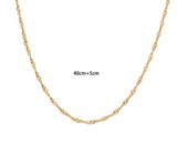 2023 Korean Fashion Thin Water-wave Gold Bracelets for Girl Tarnish Free Anti-allergy Stainless Steel Gold Plated Chain Bracelet