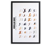 Cuadro con marco negro 40x30 perros
