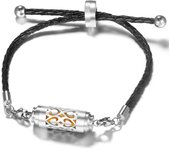 Black Tree Of Life Leather Aromatherapy Bracelet Stainless Steel Diffuser Bracelet Women Essential Oil Perfume Lockets Jewelry