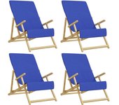 vidaXL Toallas de Playa Manta de Silla Ligera y Portátil 4 uds Tela Klein Color Azul,  Blanco,  Rojo y mas