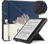 For Kobo Libra Colour Case 2024 7 Inch Multi-folding Stand Soft TPU Back Smart Shell for Kobo Libra Colour Cover Auto Sleep/Wake