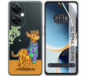 Funda Silicona Transparente para Oneplus Nord CE 3 Lite 5G diseño Jirafa Dibujos