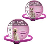 Collar antipulgas, garrapatas y piojos para perros y gatos - Talla ajustable, ecológico y seguro para mascotas