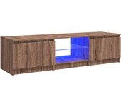 vidaXL Mueble para TV con luces LED 140x40x35,5 cm, Mueble de Salon, Mueble TV, Mueble TV salon, Mesa de TV, Mueble tele