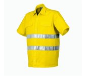 Camisa AV amarilla m/corta 8161N INDUSTRIAL STARTER - REFLECTANTE 3M  TALLA PEQUEÑA (S) TALLA GRANDE (XXL)