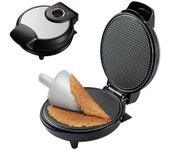 Máquina eléctrica para hacer rollos de huevo crujiente,Máquina de gofres eléctrica para el desayuno， plancha para tortilla, crepé, horno para hornear waffles y tortitas, cono de helado DIY, enchufe de la UE