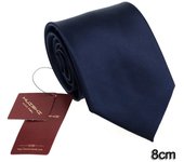 HUISHI 8CM Men's Solid Dark Blue Color Neck Tie 6cm Waterproof Jacquard Necktie Daily Wear Cravat Wedding Party For Men