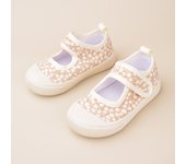 Spring Little Girls Small Floral Print Princess Canvas Children Good-looking Flat Casual Sneakers EK9S36
