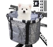 SOMY Cesta para Bicicleta, Cesta para Manillar de Bicicleta Desmontable, Cesta de Lona Frontal para Bicicleta, Bolsa para Transportar Mascotas, aleación de Aluminio para Ciclismo de montaña, Picnic, Compras, Bolsa para