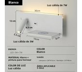 Multi Functional Wall lamp with Mobile phone Wireless charger switch USB interface Bedroom Night light LED Reading wall light