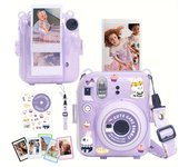 8-Piece Camera Case Set for instax Mini 12 with Upgraded Photo Storage Bag, DIY Stickers, Mini Photo Frame, Hard PC - No Camera