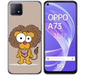 Tumundosmartphone Funda Gel Tpu para Oppo A73 5G diseño Leon Dibujos