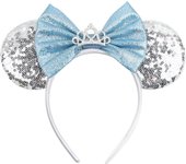Newest Disney Mickey Mouse Ears Headband Kid Adult Festival Party Sequins 5" Bow Headband Women Baby Girl Party Hair Accessories