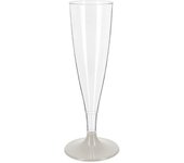 MONOUSO | Copa Reutilizable Durable PS Pie Gris Cava 140ml 2P (48 Uds)