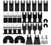 Paquete de 31 hojas de sierra oscilantes multiherramienta, accesorio oscilante multiherramienta, hojas de sierra universales para Bosch Dewalt Makita cortar clavos de azulejos de esquina de madera